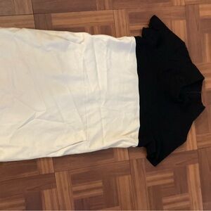 Escada Black and White Virgin Wool Dress with pockets size 6